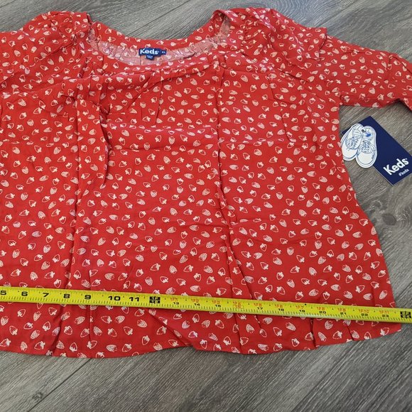 Keds Women's Blouse Top Short-sleeve Strawberry Print - Picture 5 of 9